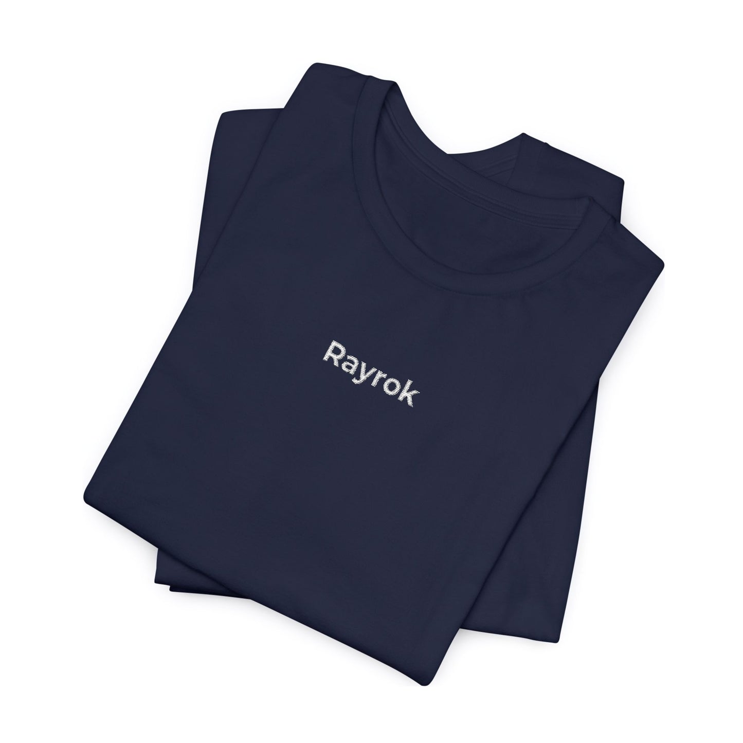Rayrok embroidered small text tee | Minimalist city name T-shirt