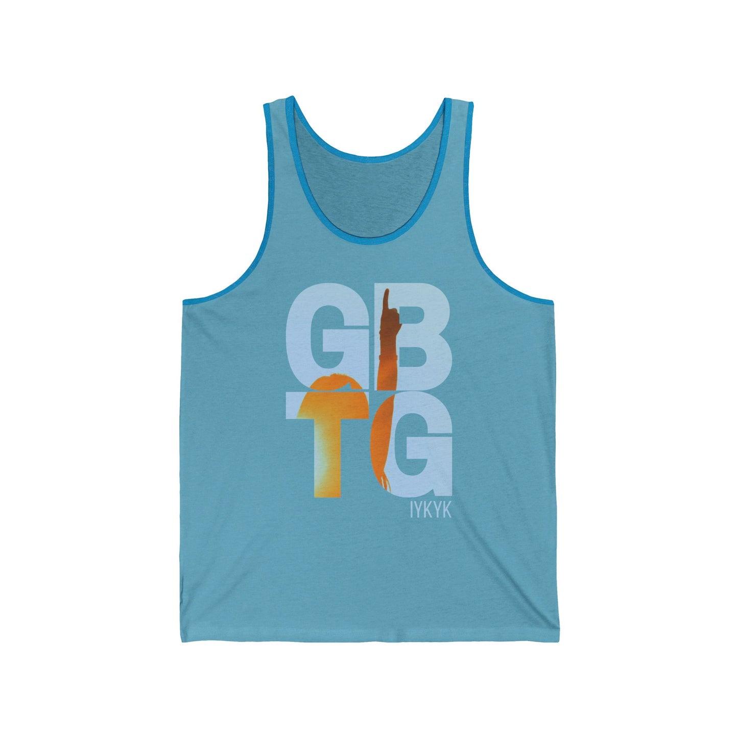 GBTG TANK top T-shirt (light blue graphic)