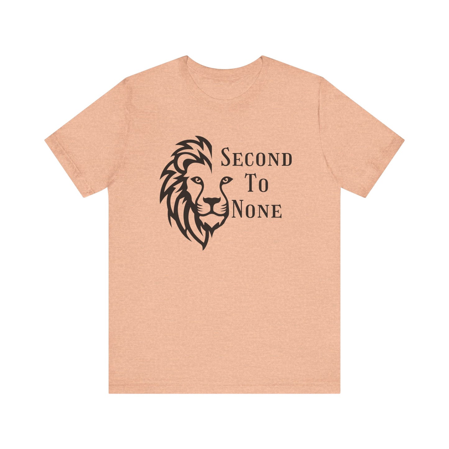 Second To None Lion Graphic Tee, Inspirational Christian Black & White graphic