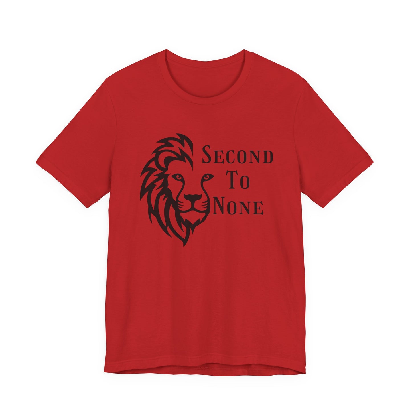 Second To None Lion Graphic Tee, Inspirational Christian Black & White graphic