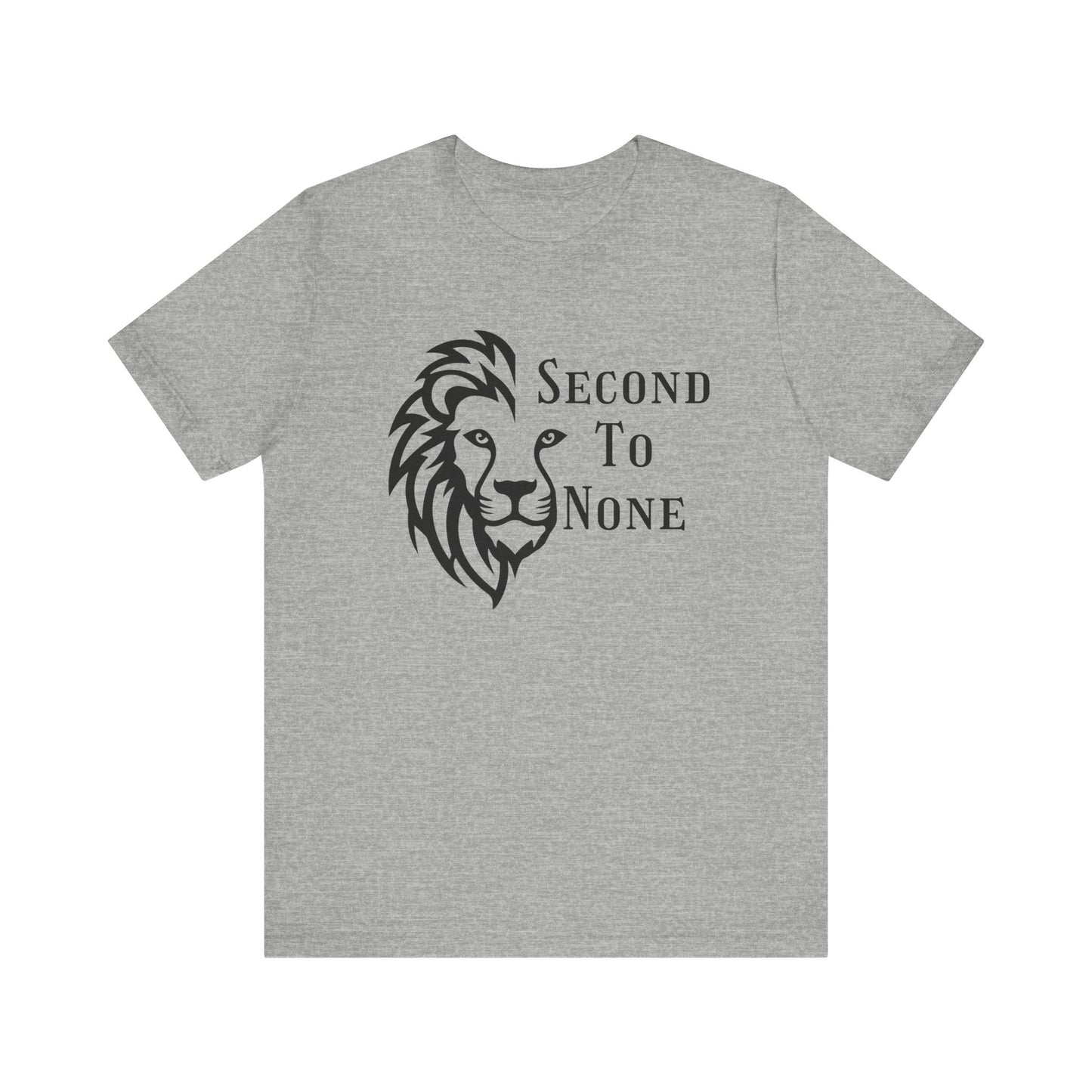 Second To None Lion Graphic Tee, Inspirational Christian Black & White graphic