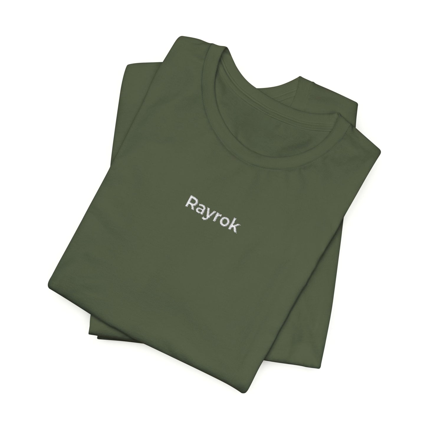 Rayrok embroidered small text tee | Minimalist city name T-shirt