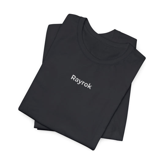 Rayrok embroidered small text tee | Minimalist city name T-shirt