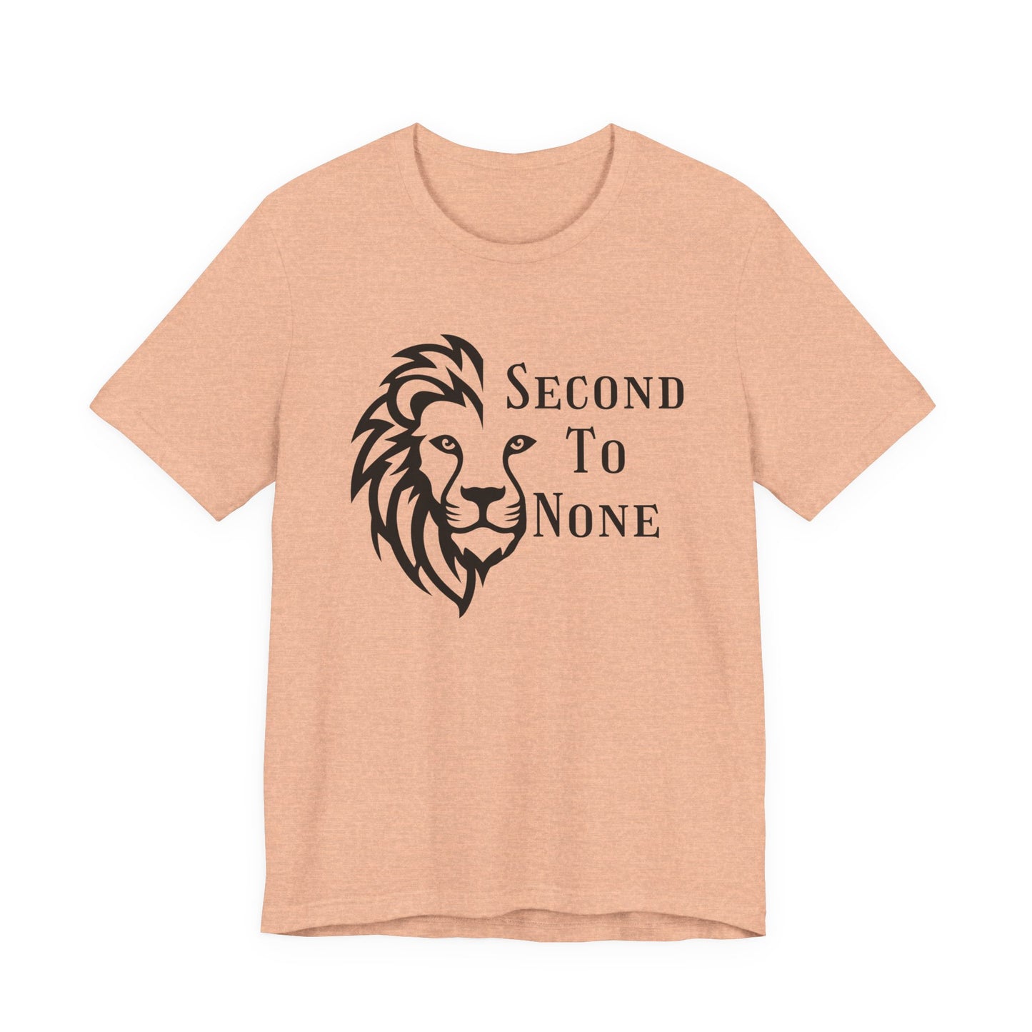 Second To None Lion Graphic Tee, Inspirational Christian Black & White graphic
