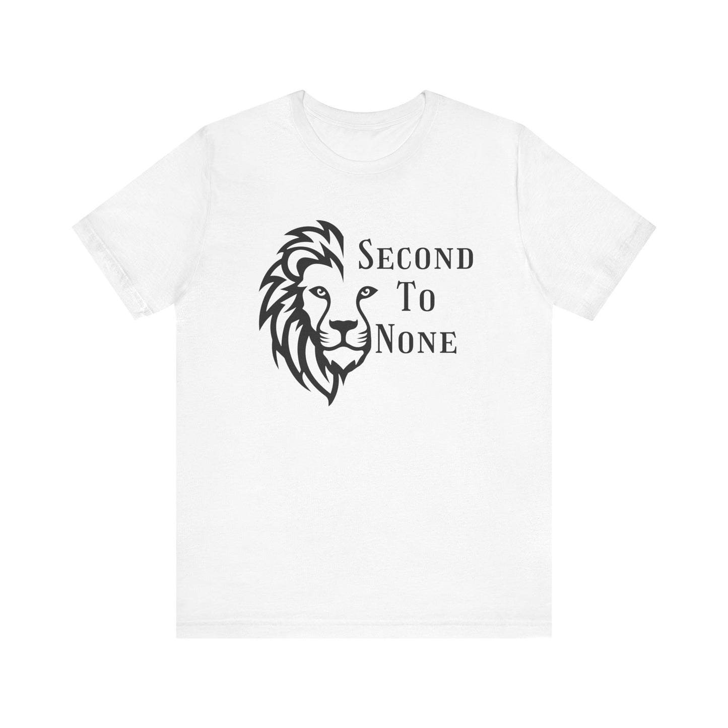 **NEW** Second To None Lion Graphic Tee, Inspirational Christian Black & White graphic