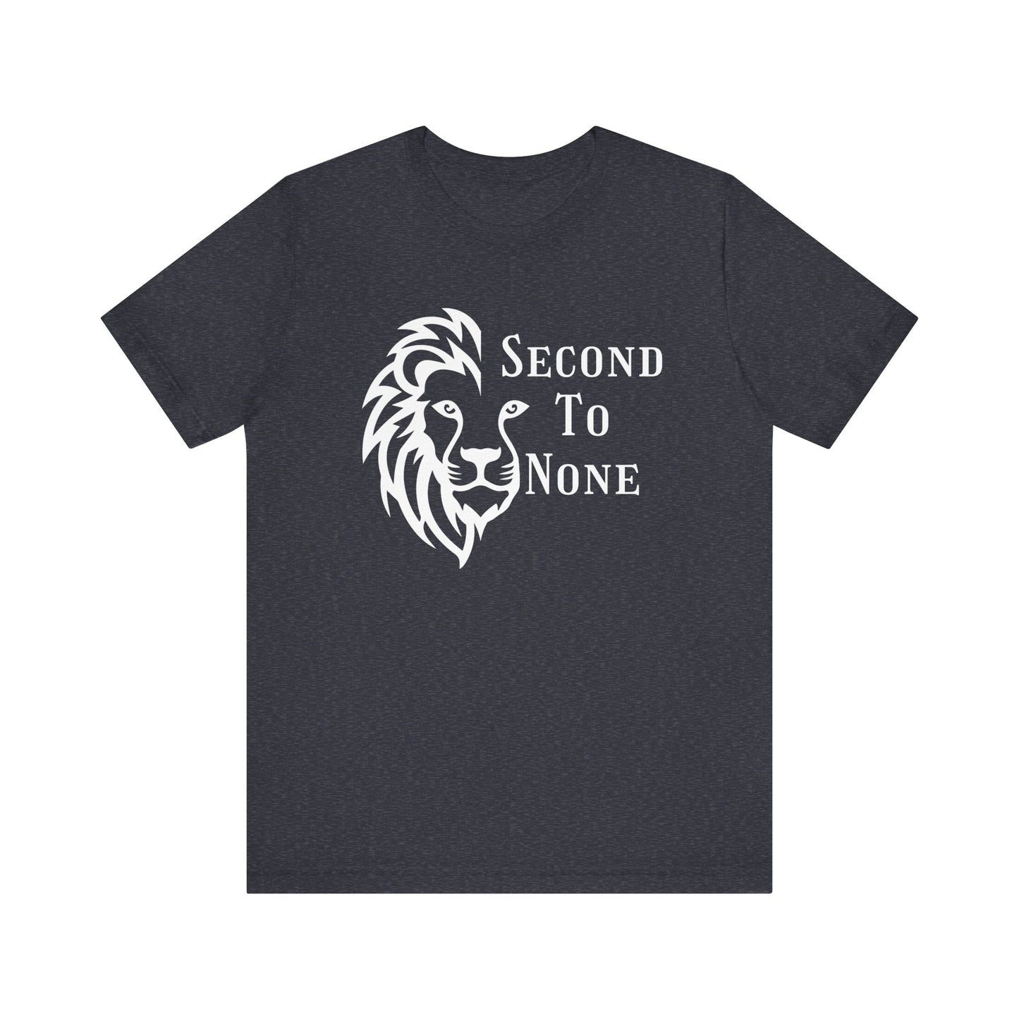 Second To None Lion Graphic Tee, Inspirational Christian Black & White graphic