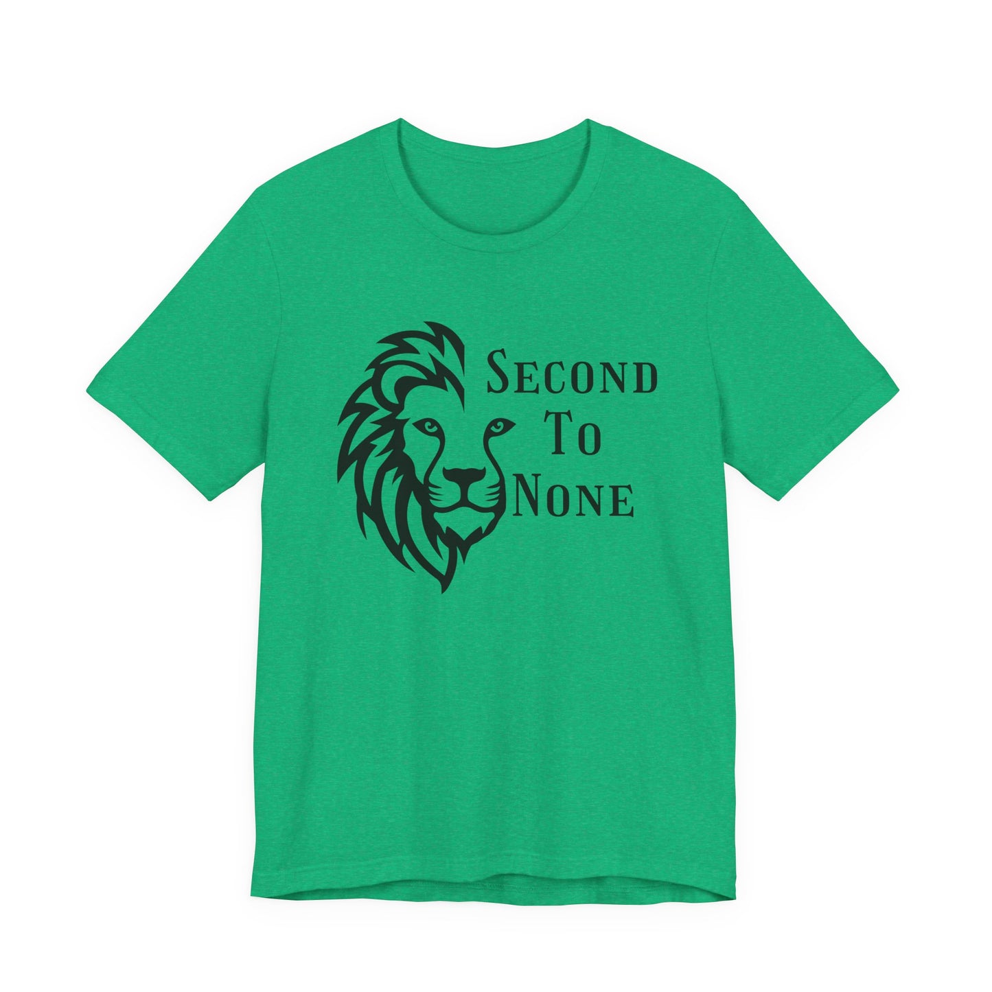 Second To None Lion Graphic Tee, Inspirational Christian Black & White graphic