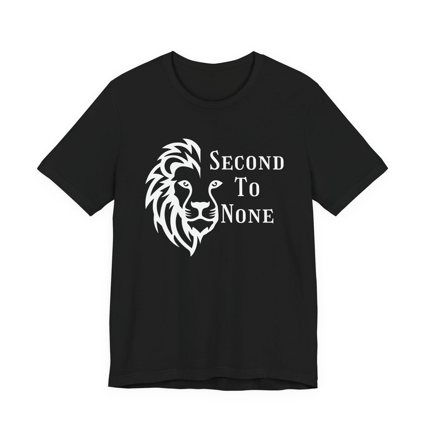 Second To None Lion Graphic Tee, Inspirational Christian Black & White graphic