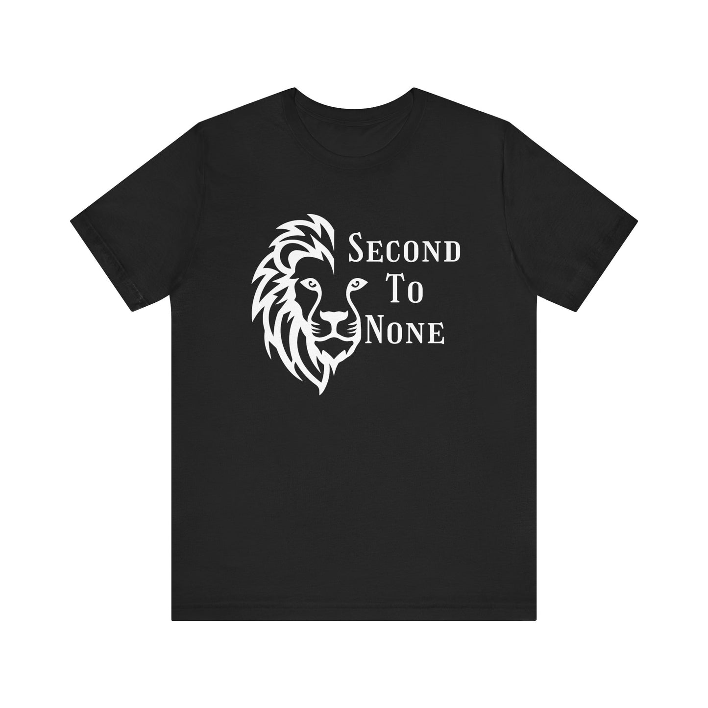 Second To None Lion Graphic Tee, Inspirational Christian Black & White graphic