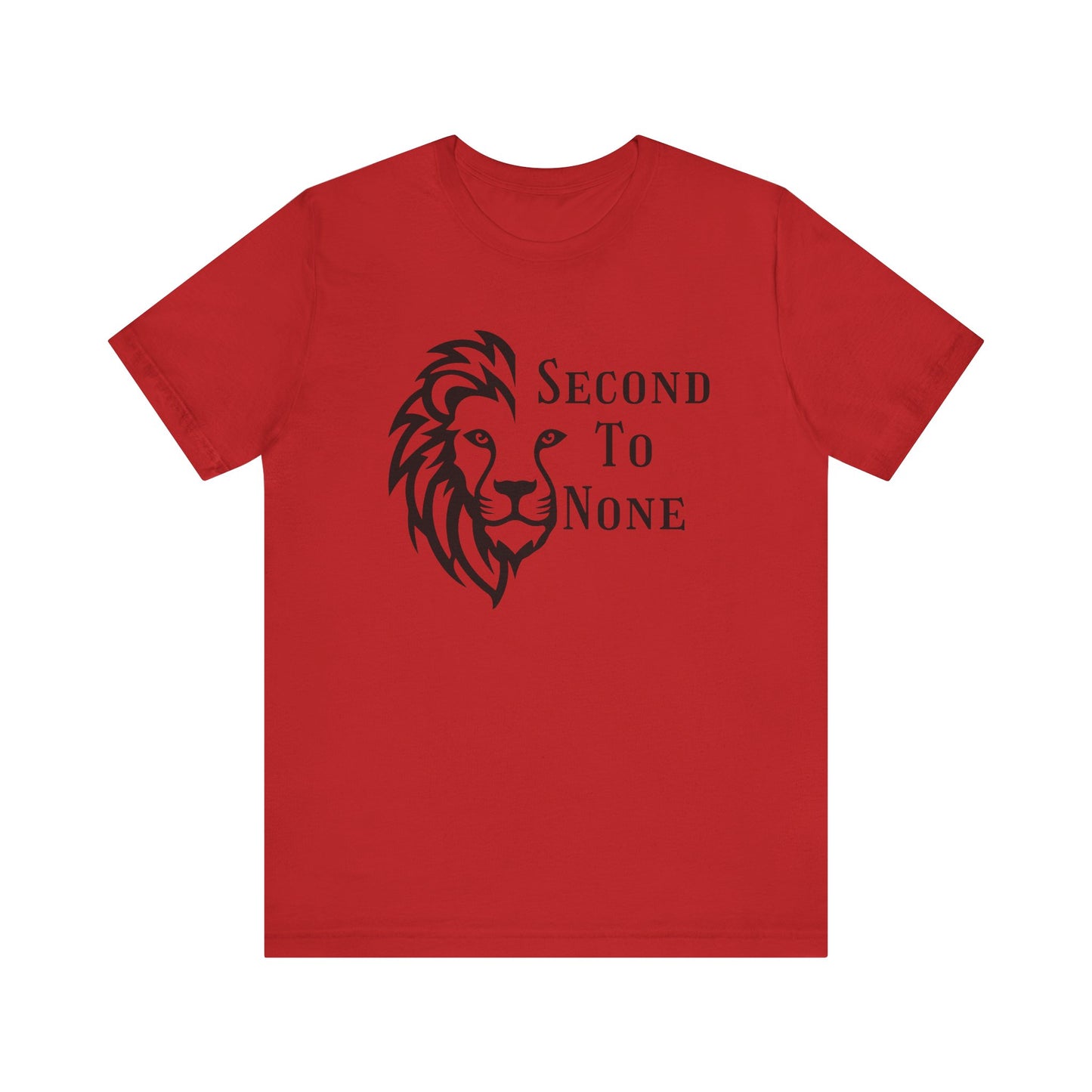 Second To None Lion Graphic Tee, Inspirational Christian Black & White graphic