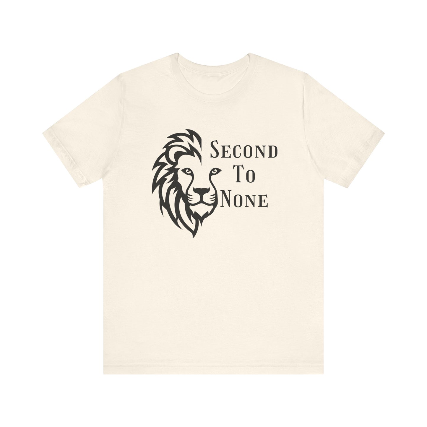 **NEW** Second To None Lion Graphic Tee, Inspirational Christian Black & White graphic