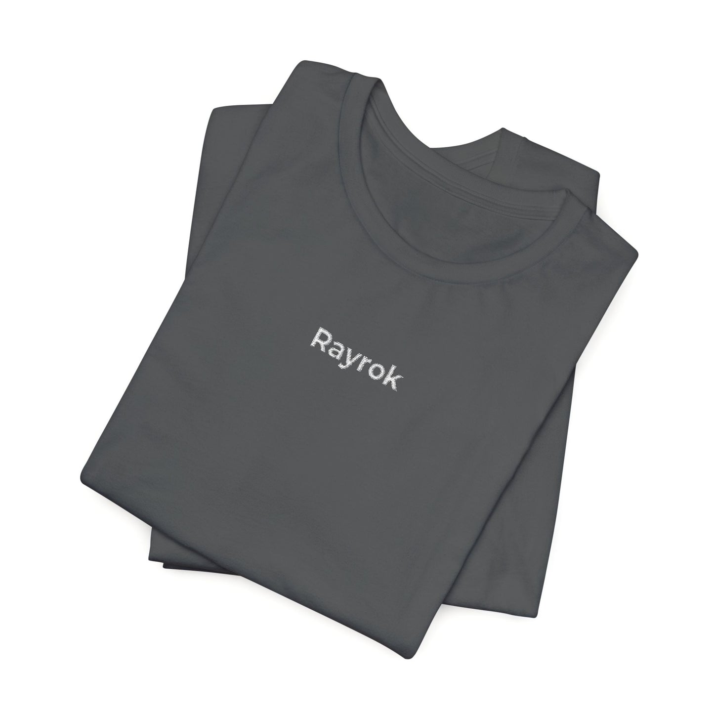 Rayrok embroidered small text tee | Minimalist city name T-shirt