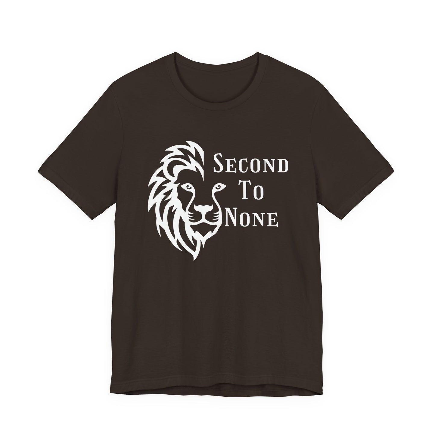 Second To None Lion Graphic Tee, Inspirational Christian Black & White graphic