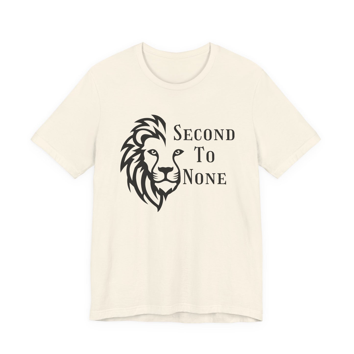 Second To None Lion Graphic Tee, Inspirational Christian Black & White graphic