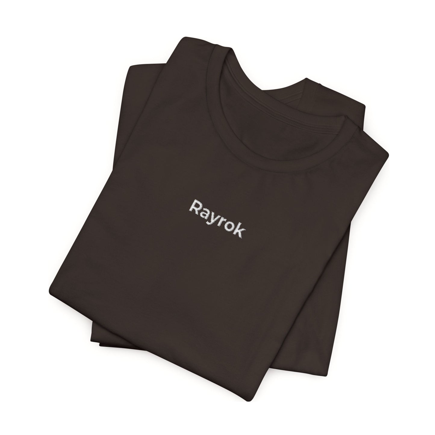 Rayrok embroidered small text tee | Minimalist city name T-shirt