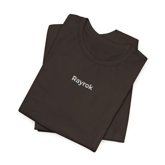 Rayrok embroidered small text tee | Minimalist city name T-shirt