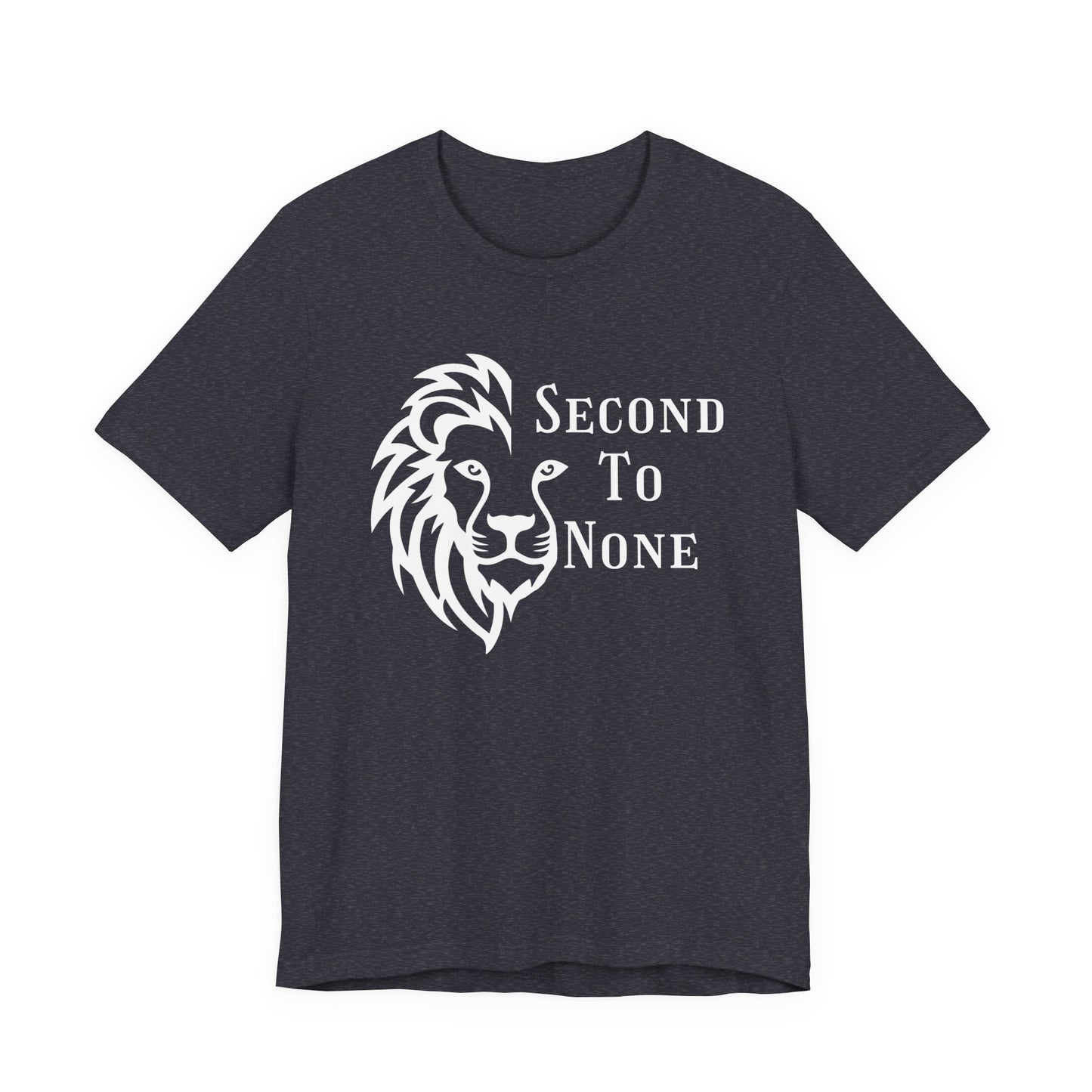 Second To None Lion Graphic Tee, Inspirational Christian Black & White graphic