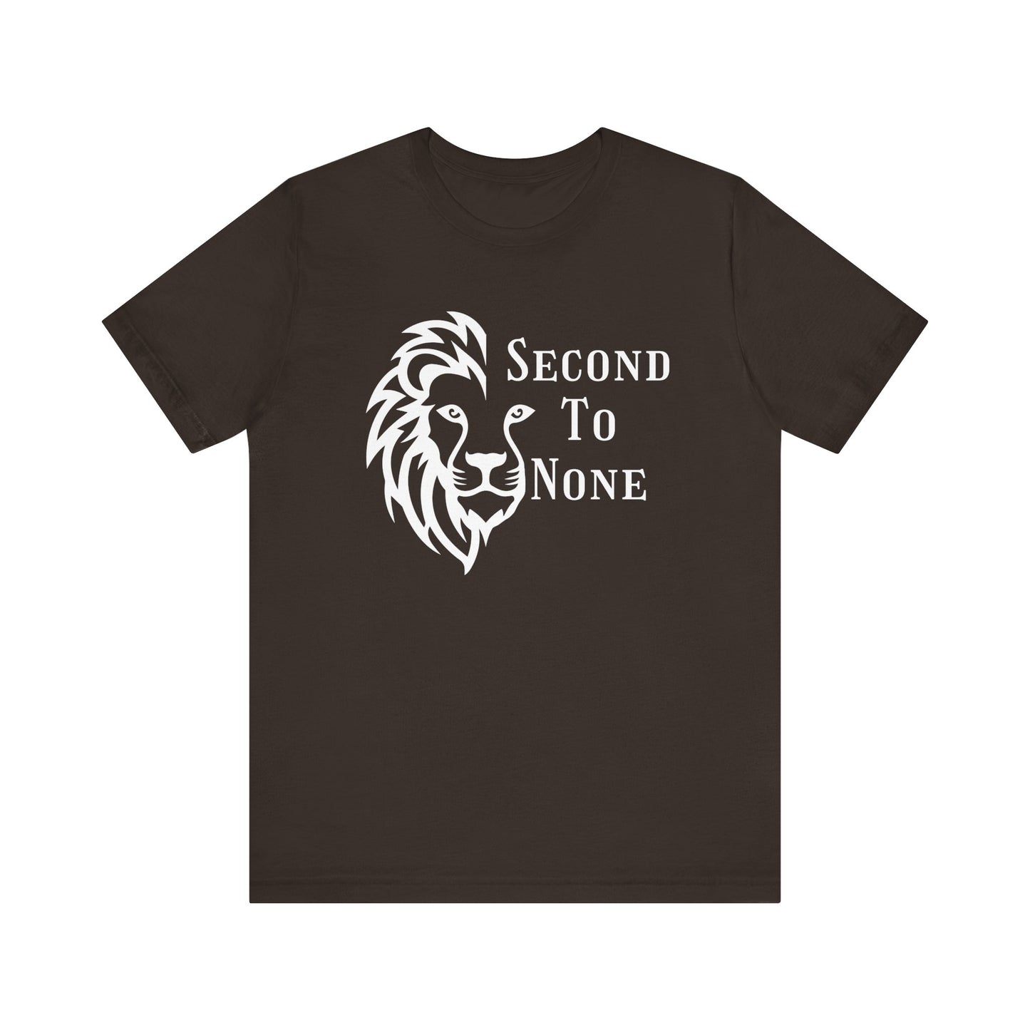 Second To None Lion Graphic Tee, Inspirational Christian Black & White graphic