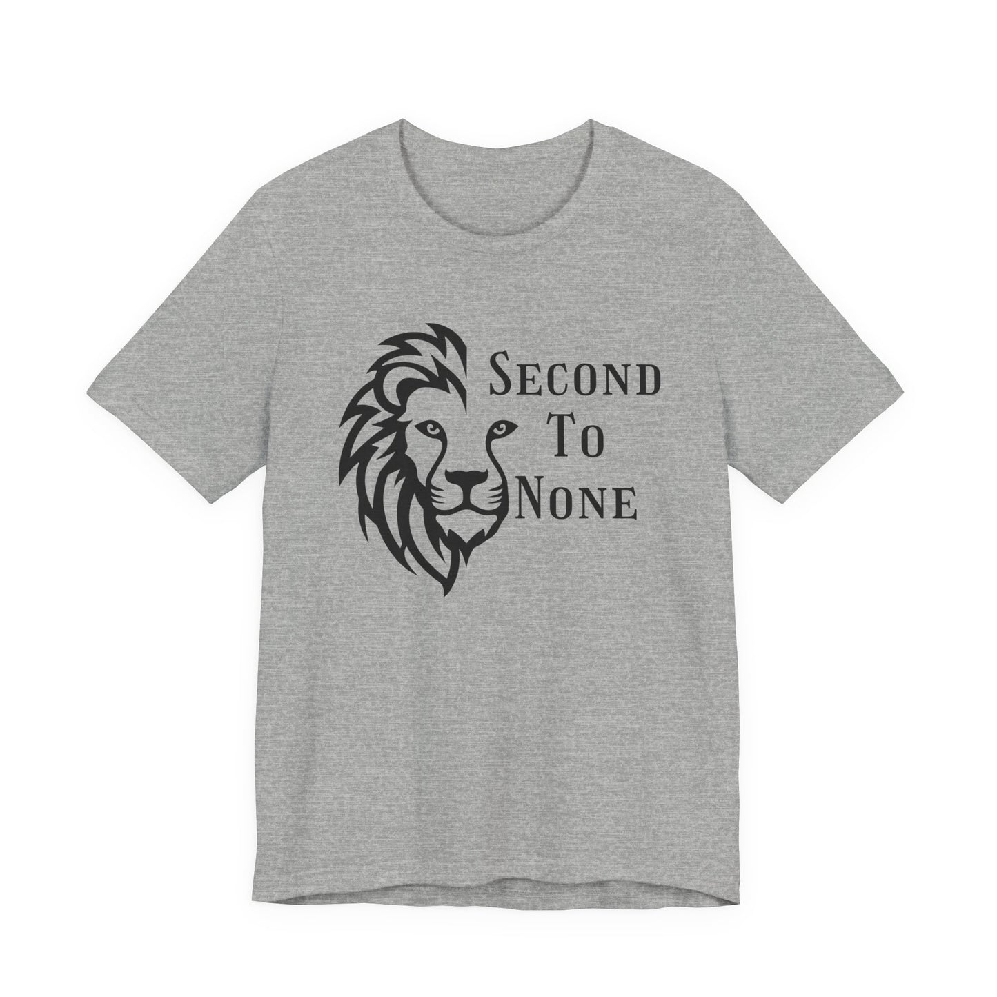Second To None Lion Graphic Tee, Inspirational Christian Black & White graphic