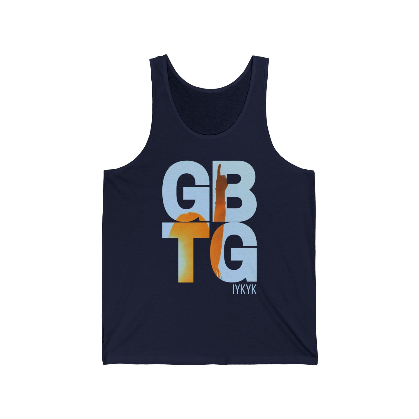 GBTG TANK top T-shirt (light blue graphic)