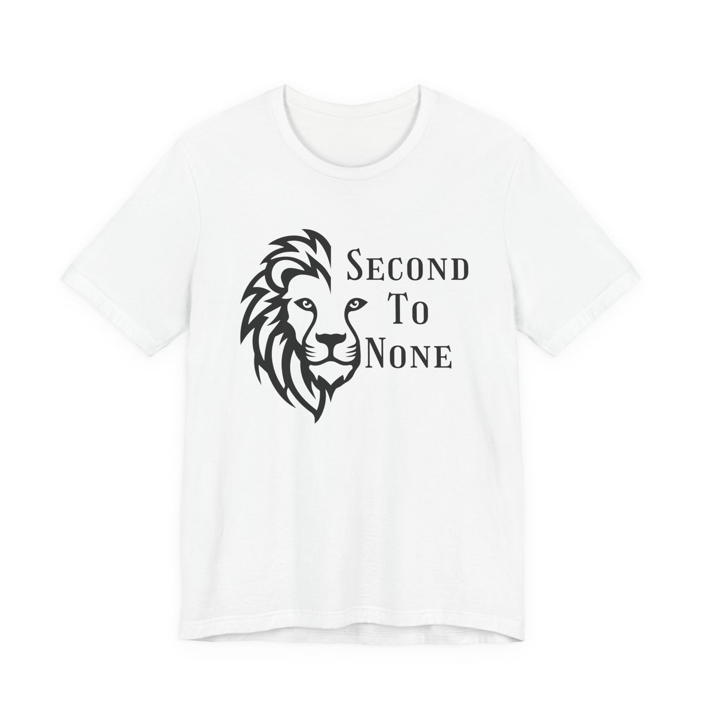 Second To None Lion Graphic Tee, Inspirational Christian Black & White graphic