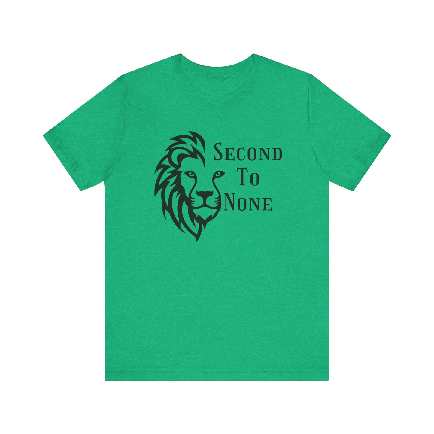 Second To None Lion Graphic Tee, Inspirational Christian Black & White graphic