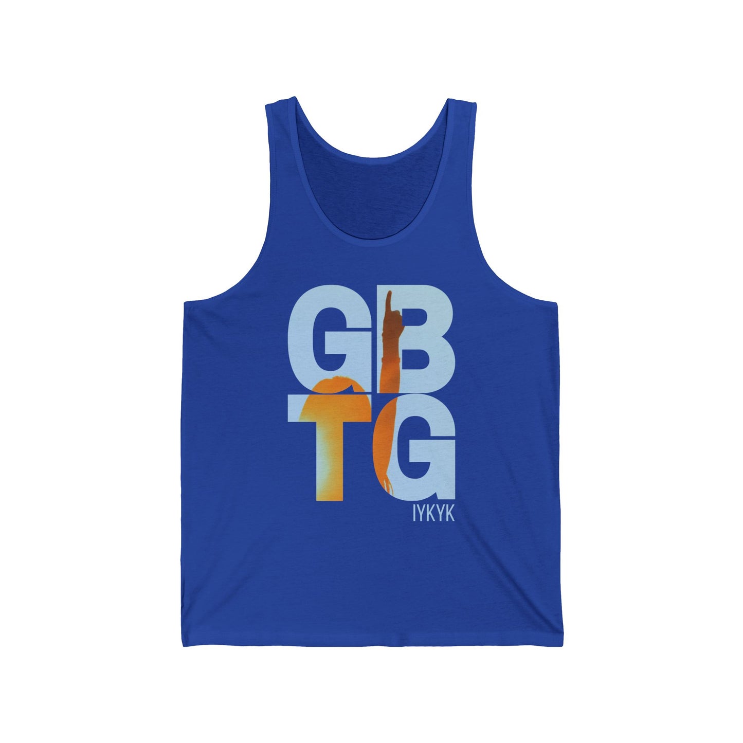 GBTG TANK top T-shirt (light blue graphic)